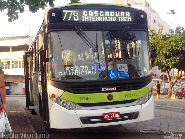 Viação Vila Real B11562 na cidade de Rio de Janeiro, Rio de Janeiro, Brasil, por Paulo Vitor Lima. Número da foto: #2516680.