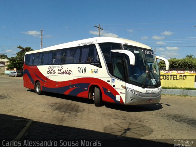 Expresso São Luiz 7610 na cidade de Piranhas, Goiás, Brasil, por Carlos Alexsandro Sousa Morais. Número da foto: #2517859.
