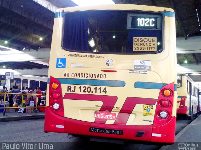 Auto Viação Jurema RJ 120.114 na cidade de Rio de Janeiro, Rio de Janeiro, Brasil, por Paulo Vitor Lima. ID da foto: 2519764.