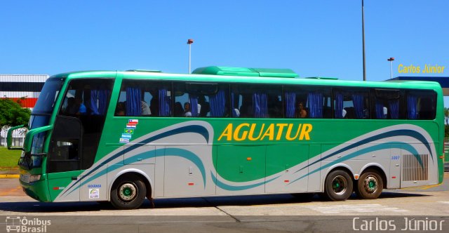 Aguatur Transporte e Turismo 1007 na cidade de Goiânia, Goiás, Brasil, por Carlos Júnior. ID da foto: 2523669.