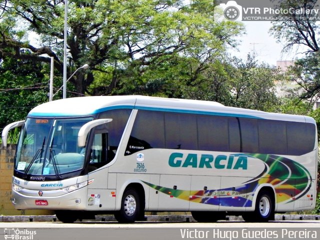 Viação Garcia 7616 na cidade de Maringá, Paraná, Brasil, por Victor Hugo Guedes Pereira. ID da foto: 2523092.