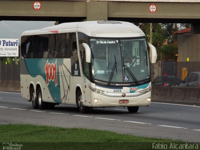 Auto Viação 1001 3002 na cidade de Guaratinguetá, São Paulo, Brasil, por Fabio Alcantara. ID da foto: 2524809.