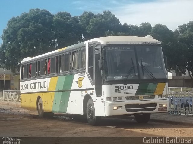 Empresa Gontijo de Transportes 3090 na cidade de Januária, Minas Gerais, Brasil, por Gabriel Barbosa. ID da foto: 2564982.