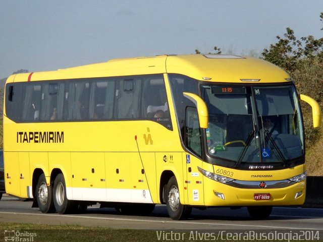 Viação Itapemirim 60803 na cidade de Pindamonhangaba, São Paulo, Brasil, por Victor Alves. ID da foto: 2565308.