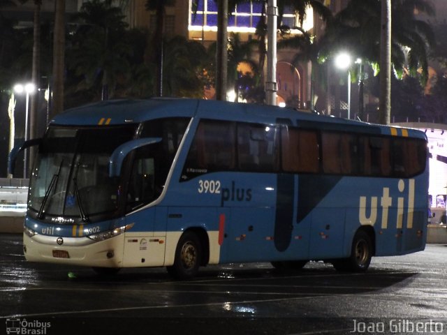 UTIL - União Transporte Interestadual de Luxo 3902 na cidade de Aparecida, São Paulo, Brasil, por Joao Gilberto. ID da foto: 2564699.