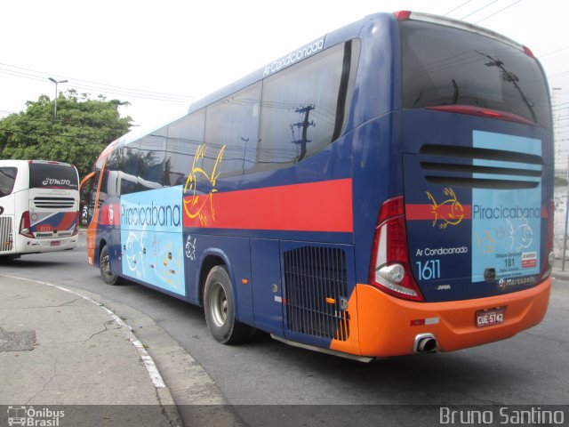 Viação Piracicabana 1611 na cidade de São Paulo, São Paulo, Brasil, por Bruno Santino. Número da foto: #2581648.