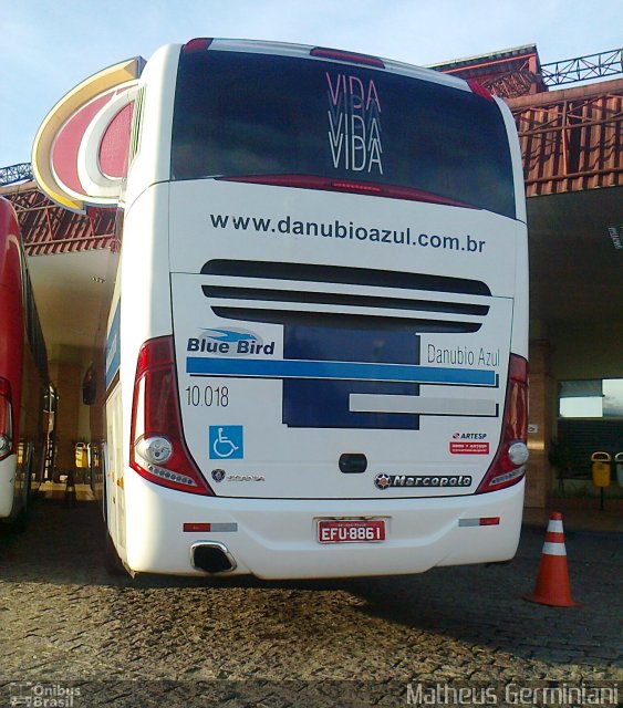 VIDA - Viação Danúbio Azul 10018 na cidade de São Carlos, São Paulo, Brasil, por Matheus Germiniani. Número da foto: #2582023.