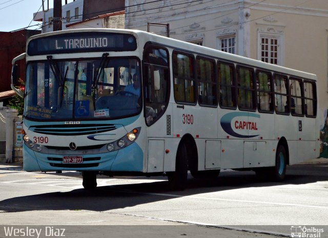 Capital Transportes Urbanos 3190 na cidade de Salvador, Bahia, Brasil, por Wesley Diaz. ID da foto: 2582370.