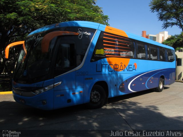 Litorânea Transportes Coletivos 5360 na cidade de São Paulo, São Paulo, Brasil, por Julio Cesar Euzebio Alves. Número da foto: #2581176.