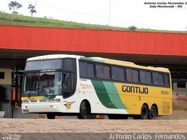 Empresa Gontijo de Transportes 15270 na cidade de João Monlevade, Minas Gerais, Brasil, por Antonio Carlos Fernandes. ID da foto: 2582820.