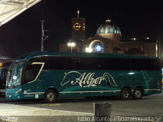Allper Transportes e Turismo 09 na cidade de Aparecida, São Paulo, Brasil, por Fabio Alcantara. Número da foto: #2584589.