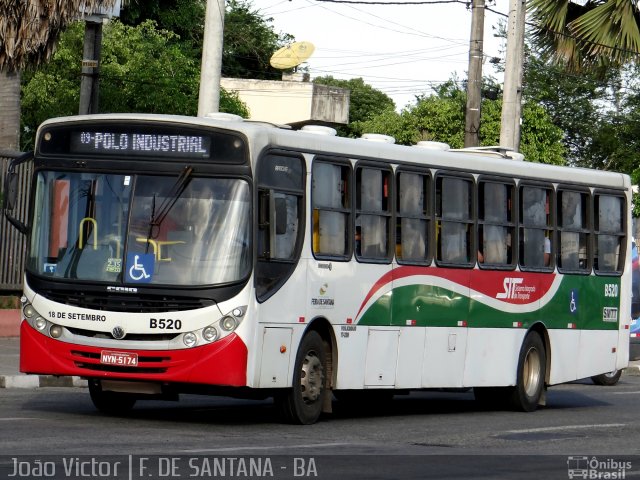 Viação Santíssimo > 18 de Setembro B520 na cidade de Feira de Santana, Bahia, Brasil, por João Victor. ID da foto: 2586937.