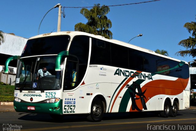 Empresa de Transportes Andorinha 5252 na cidade de Assis, São Paulo, Brasil, por Francisco Ivano. ID da foto: 2587209.