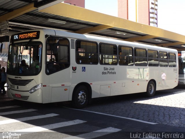 Viação Marumbi 28043 na cidade de Curitiba, Paraná, Brasil, por Luiz Felipe Ferreira. Número da foto: #2586425.