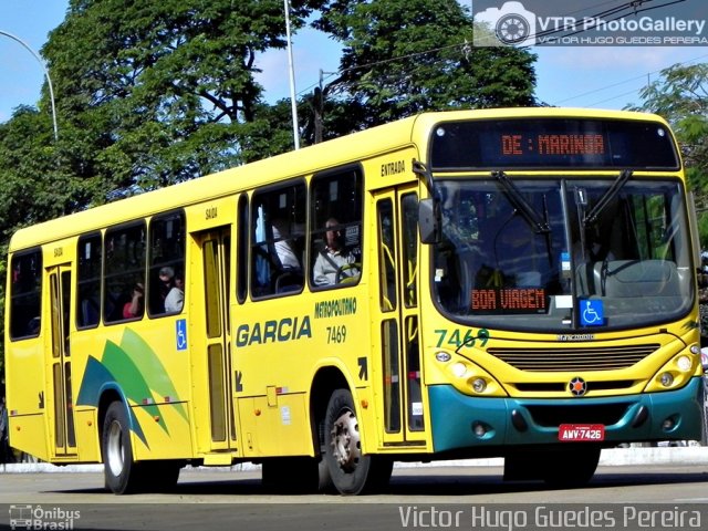 Viação Garcia 7469 na cidade de Maringá, Paraná, Brasil, por Victor Hugo Guedes Pereira. Número da foto: #2586942.