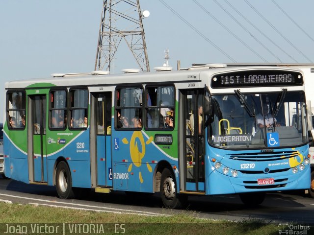 Viação Grande Vitória 13210 na cidade de Vitória, Espírito Santo, Brasil, por João Victor. ID da foto: 2587040.