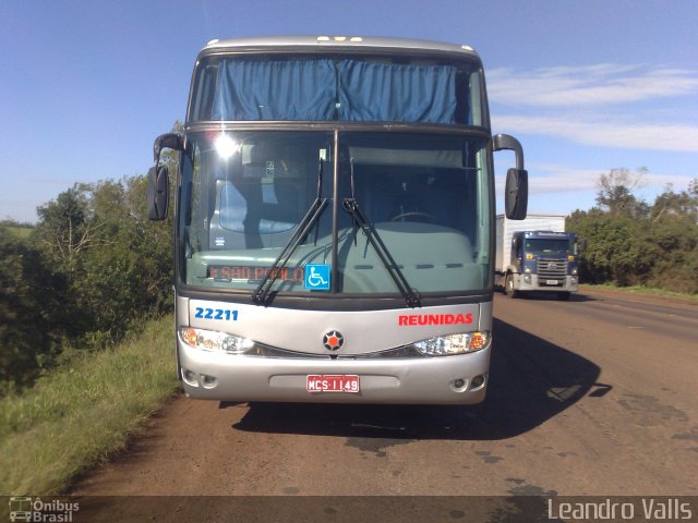 Reunidas Transportes Coletivos 22211 na cidade de Santo Ângelo, Rio Grande do Sul, Brasil, por Leandro Melo Valls. ID da foto: 2587208.