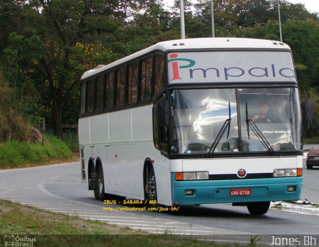 Ônibus Particulares 6758 na cidade de Sabará, Minas Gerais, Brasil, por Jones Bh. Número da foto: #2588880.
