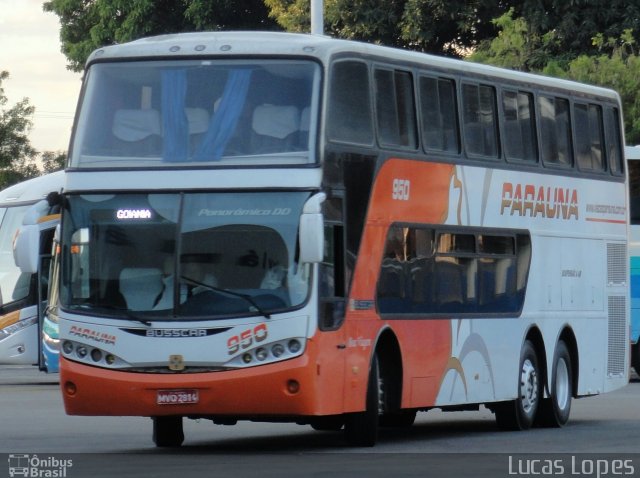 Viação Paraúna 950 na cidade de Goiânia, Goiás, Brasil, por Lucas Gabriel Resende Lopes. ID da foto: 2588458.