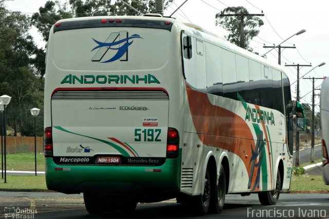 Empresa de Transportes Andorinha 5192 na cidade de Assis, São Paulo, Brasil, por Francisco Ivano. ID da foto: 2587669.