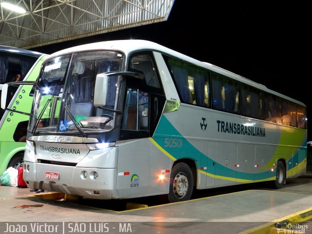 Transbrasiliana Transportes e Turismo 50501 na cidade de São Luís, Maranhão, Brasil, por João Victor. ID da foto: 2589176.