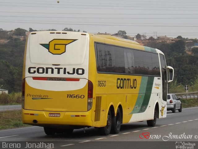 Empresa Gontijo de Transportes 11660 na cidade de Juatuba, Minas Gerais, Brasil, por Breno  Jonathan. ID da foto: 2588684.