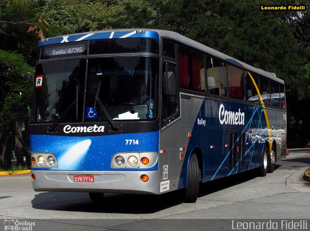 Viação Cometa 7714 na cidade de São Paulo, São Paulo, Brasil, por Leonardo Fidelli. ID da foto: 2590589.