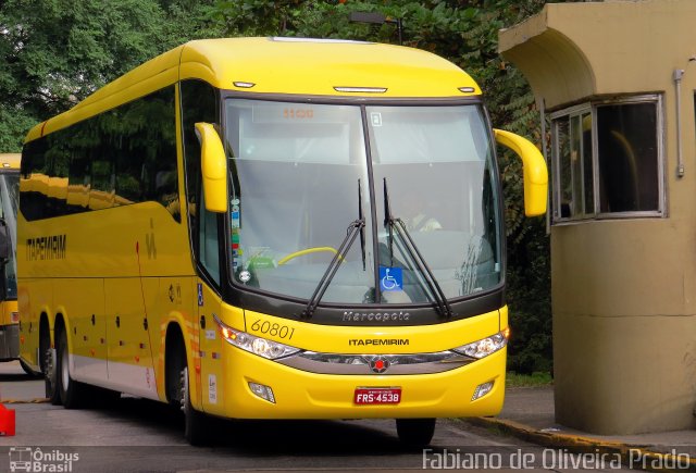 Viação Itapemirim 60801 na cidade de São Paulo, São Paulo, Brasil, por Fabiano de Oliveira Prado. Número da foto: #2591352.