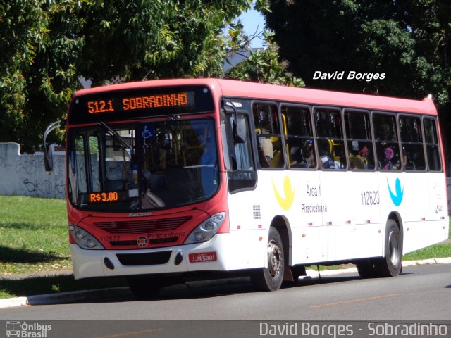 Viação Piracicabana Distrito Federal 112623 na cidade de Sobradinho, Distrito Federal, Brasil, por David Borges. Número da foto: #2592014.
