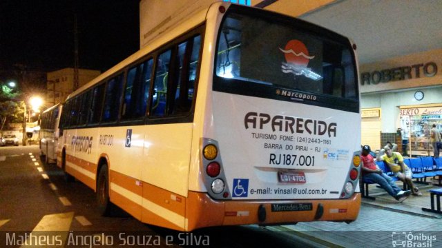 VINSAL - Viação Nossa Senhora Aparecida RJ 187.001 na cidade de Barra do Piraí, Rio de Janeiro, Brasil, por Matheus Ângelo Souza e Silva. Número da foto: #2592005.
