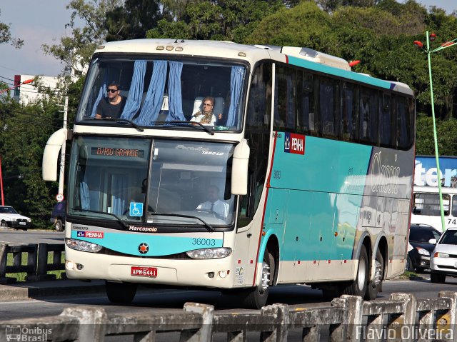 Empresa de Ônibus Nossa Senhora da Penha 36003 na cidade de Resende, Rio de Janeiro, Brasil, por Flávio Oliveira. ID da foto: 2591791.