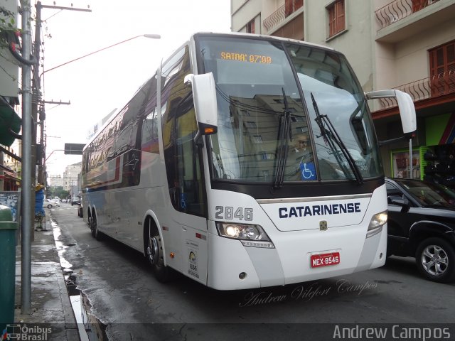 Auto Viação Catarinense 2846 na cidade de São Paulo, São Paulo, Brasil, por Andrew Campos. ID da foto: 2592504.