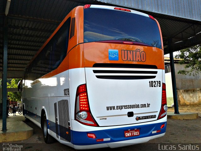 Expresso União 10279 na cidade de Jequitaí, Minas Gerais, Brasil, por Lucas Santos. Número da foto: #2592231.