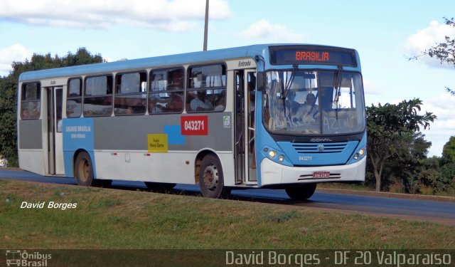 Viação Grande Brasília 043271 na cidade de Valparaíso de Goiás, Goiás, Brasil, por David Borges. Número da foto: #2594787.