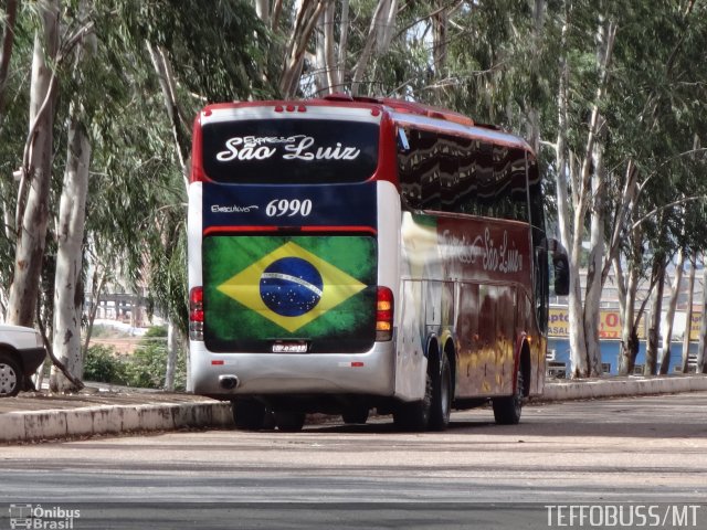 Expresso São Luiz 6990 na cidade de Cuiabá, Mato Grosso, Brasil, por Stefano  Rodrigues dos Santos. ID da foto: 2593544.