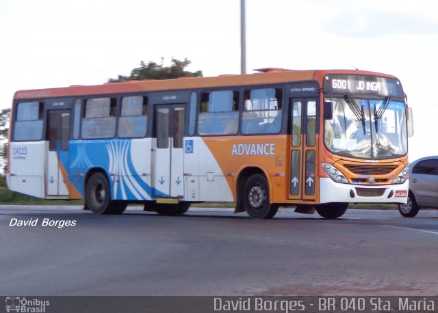 Advance Catedral Transportes 14115 na cidade de Santa Maria, Distrito Federal, Brasil, por David Borges. Número da foto: #2593824.