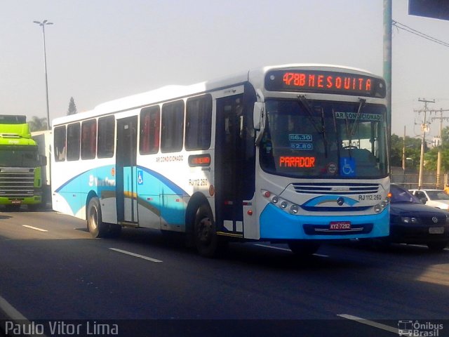 Auto Viação Vera Cruz - Belford Roxo RJ 112.260 na cidade de Rio de Janeiro, Rio de Janeiro, Brasil, por Paulo Vitor Lima. Número da foto: #2595405.