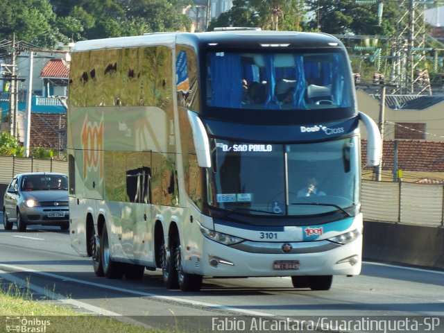 Auto Viação 1001 3101 na cidade de Guaratinguetá, São Paulo, Brasil, por Fabio Alcantara. ID da foto: 2595430.