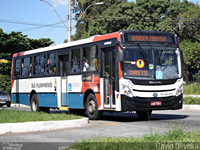 Viação Sul Fluminense RJ 202.031 na cidade de Volta Redonda, Rio de Janeiro, Brasil, por Flávio Oliveira. ID da foto: 2595712.