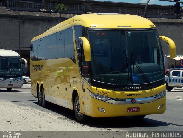 Viação Itapemirim 60661 na cidade de Rio de Janeiro, Rio de Janeiro, Brasil, por Adonias  Fernandes. ID da foto: 2596274.