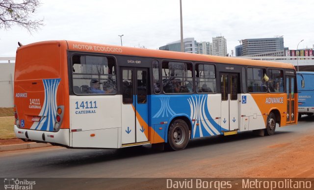 Advance Catedral Transportes 14111 na cidade de Brasília, Distrito Federal, Brasil, por David Borges. ID da foto: 2597350.