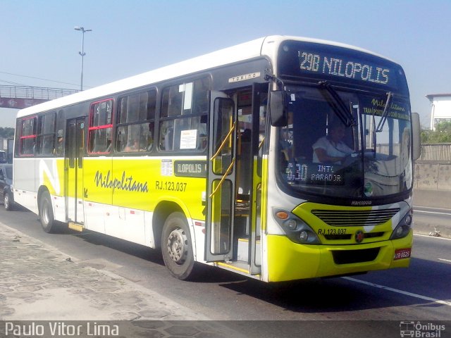 Viação Nilopolitana RJ 123.037 na cidade de Rio de Janeiro, Rio de Janeiro, Brasil, por Paulo Vitor Lima. Número da foto: #2597589.