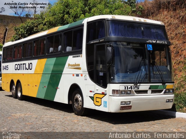 Empresa Gontijo de Transportes 11415 na cidade de João Monlevade, Minas Gerais, Brasil, por Antonio Carlos Fernandes. ID da foto: 2597032.