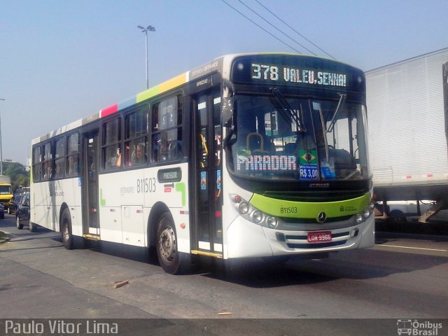 Viação Vila Real B11503 na cidade de Rio de Janeiro, Rio de Janeiro, Brasil, por Paulo Vitor Lima. Número da foto: #2599084.