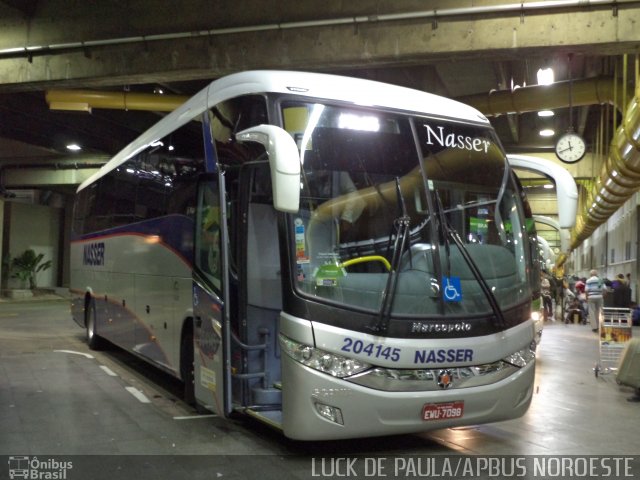 Viação Nasser 204145 na cidade de São Paulo, São Paulo, Brasil, por Luis de Ricado Brito. ID da foto: 2598567.