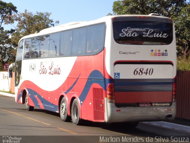 Expresso São Luiz 6840 na cidade de Brasília, Distrito Federal, Brasil, por Marlon Mendes da Silva Souza. Número da foto: #2601830.