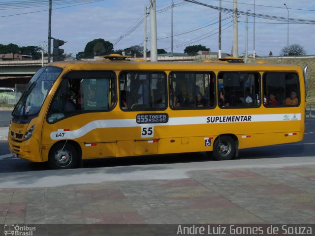 Transporte Suplementar de Belo Horizonte 647 na cidade de Belo Horizonte, Minas Gerais, Brasil, por André Luiz Gomes de Souza. ID da foto: 2605429.