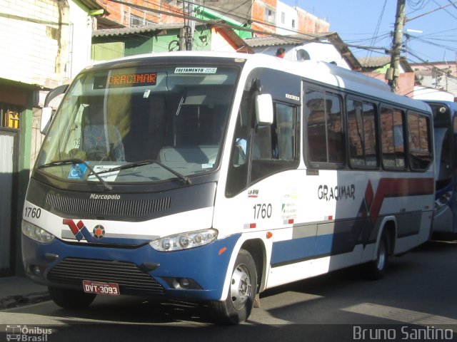 Gracimar Transporte e Turismo 1760 na cidade de Embu das Artes, São Paulo, Brasil, por Bruno Santino. Número da foto: #2606693.