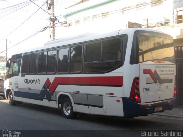 Gracimar Transporte e Turismo 1760 na cidade de Embu das Artes, São Paulo, Brasil, por Bruno Santino. Número da foto: #2606692.