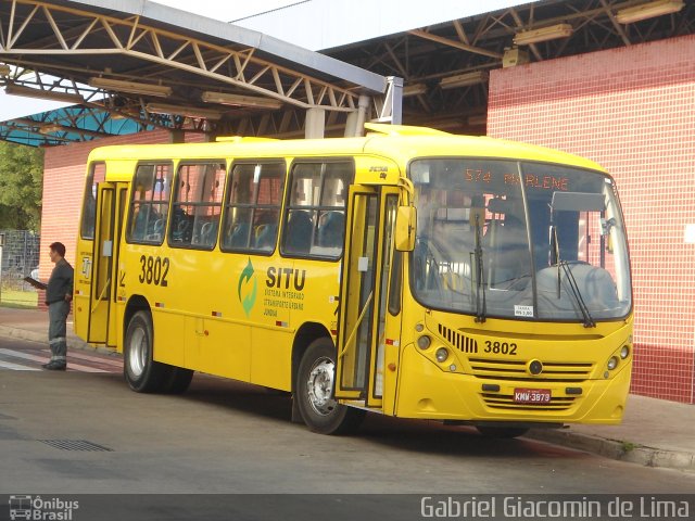 Auto Ônibus Três Irmãos 3802 na cidade de Jundiaí, São Paulo, Brasil, por Gabriel Giacomin de Lima. ID da foto: 2606024.